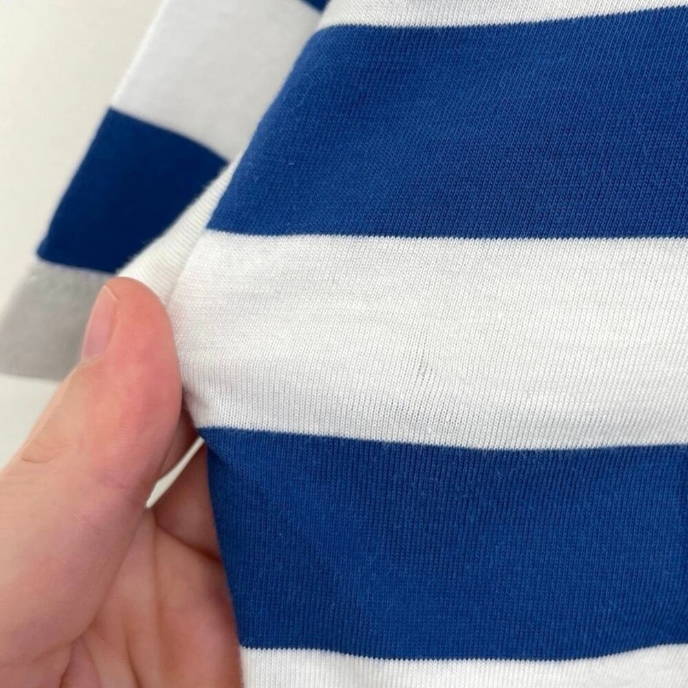 AYR The Hiijinx Pima Cotton Relaxed Boxy Riviera Stripe Crew Tee Retro - Medium - Picture 6 of 13